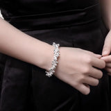 925 Silver Bead Chain Bracelet Wedding Christmas Jewelry
