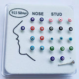 925 Silver Evil Eye Nose Ring & Studs Body Jewelry for Women