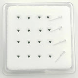 925 Sterling Silver Heart Nose Stud Tiny Nose Pin Piercing Jewelry