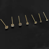 925 Silver Nose Stud Clear Crystal Nose Pin Piercing Nose Jewelry 36pcs
