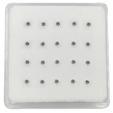 Sun Shaped Clear Crystal Nose Stud - 925 Sterling Silver Nose Piercing