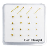 925 Silver Nose Stud 20pcs Pack 1.2mm-2mm Ball Nose Pin Nariz Prata