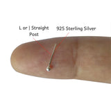 925 Silver Nose Stud 20pcs Pack 1.2mm-2mm Ball Nose Pin Nariz Prata