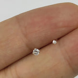 925 Silver Nose Stud 1.5mm 2.5mm Mixed Nose Pin Indian Nostril Piercing