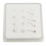 925 Sterling Silver Nose Stud 1.5mm-3mm Indian Nostril Piercing 12pcs/pack
