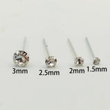 925 Sterling Silver Nose Stud 1.5mm-3mm Indian Nostril Piercing 12pcs/pack