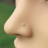 925 Silver Nose Stud Clear Crystal Nariz Piercing 36pcs