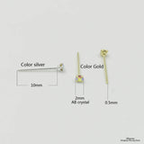 925 Silver Nose Stud Clear Crystal Nariz Piercing 36pcs