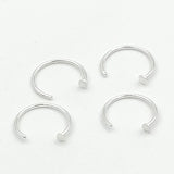 925 Sterling Silver Open Nose Ring Lip Ring Small Thin 6/8mm