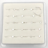 925 Sterling Silver Open Nose Ring Lip Ring Small Thin 6/8mm