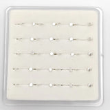 925 Sterling Silver Open Nose Ring Lip Ring Small Thin 6/8mm