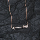 925 Sterling Silver Woman Arrow Necklace Light Jewelry