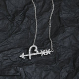 925 Sterling Silver Woman Arrow Necklace Light Jewelry