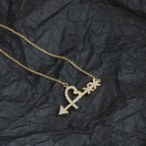 925 Sterling Silver Woman Arrow Necklace Light Jewelry