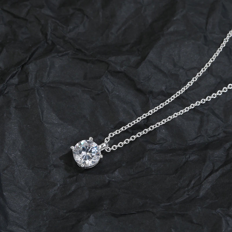 925 Sterling Silver Woman Irregular Necklace European American Jewelry