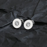 925 Sterling Silver Women Round Necklace Earrings Set