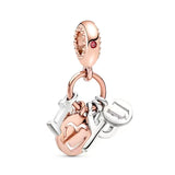 925 Silver Coffee Cupcakes Bead Charm for Bracelet