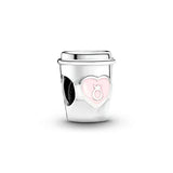 925 Silver Coffee Cupcakes Bead Charm for Bracelet