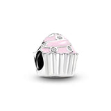 925 Silver Coffee Cupcakes Bead Charm for Bracelet