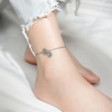 925 Thai Silver Daisy Woman Anklets Foot Ornament Bracelet For Foot