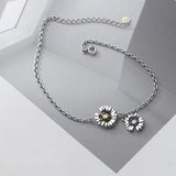 925 Thai Silver Daisy Woman Anklets Foot Ornament Bracelet For Foot