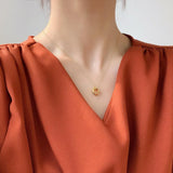 925 Silver Geometric Multi-Ring Necklace Retro Necklace Ins Niche Summer Chain