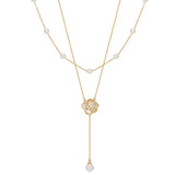 Yinshan Camellia Double Flower Pearl Necklace Chain