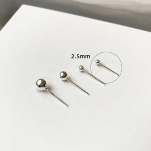 925 Silver Ear Piercing Studs - Sleep with Earrings