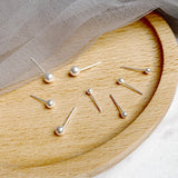925 Silver Ear Piercing Studs - Sleep with Earrings