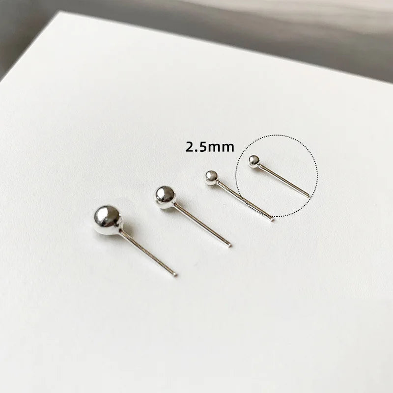 925 Silver Ear Piercing Studs - Sleep with Earrings