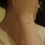 925 Silver Plated Moon Bracelet with Diamond Starlight - Female