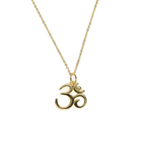 925 Silver Om Oh Yoga Pendant Necklace