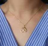 925 Silver Om Oh Yoga Pendant Necklace