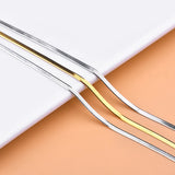 925 Silver Blade Chain Flat Snake Bone Necklace DIY Jewelry Accessories