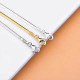 925 Silver Blade Chain Flat Snake Bone Necklace DIY Jewelry Accessories