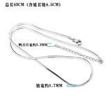 925 Silver Blade Chain Flat Snake Bone Necklace DIY Jewelry Accessories