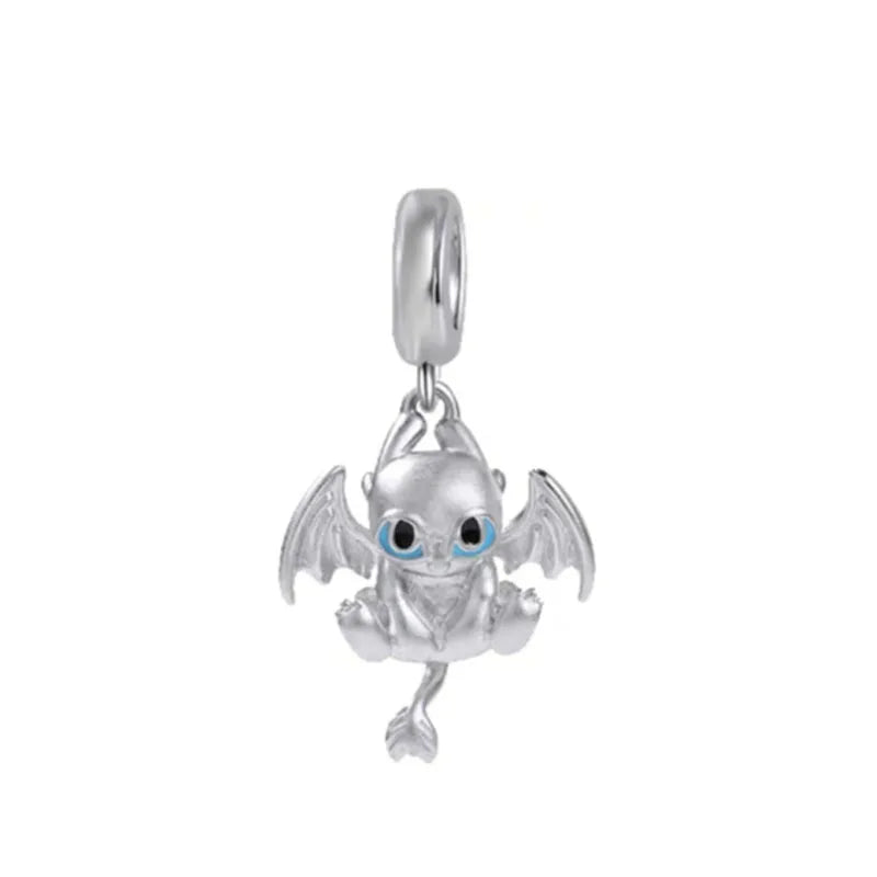 925 Silver Pterosaurs Pendant Bead Charm for Bracelet Jewelry DIY
