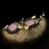 925 Silver Baroque Palace Gemstone Water Drop Earrings