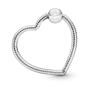 925 Silver DIY Pan Key Chain Heart Shape Hanging Ring