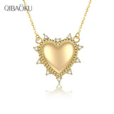 925 Silver Heart Necklace Womens Jewelry