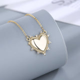 925 Silver Heart Pendant Necklace Smooth Surface Women Anniversary Gift