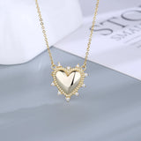 925 Silver Heart Necklace Womens Jewelry