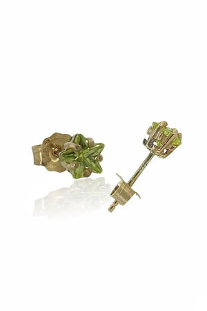 925 Silver Green Star CZ Earrings