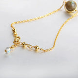 925 Silver Labradorite Beads Bracelet Fine Jewelry
