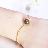 925 Silver Labradorite Beads Bracelet Fine Jewelry