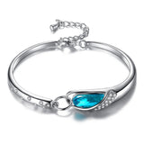 925 Silver Glass Bracelet Zircon Jewelry