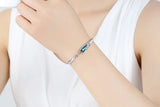 925 Silver Glass Bracelet Zircon Jewelry