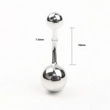 925 Silver Belly Button Ring Navel Bar Body Piercing Jewelry Women
