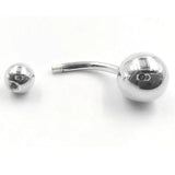 925 Silver Belly Button Ring Navel Bar Body Piercing Jewelry Women