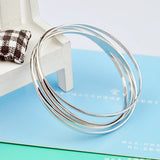 925 Silver Bracelet Women Glossy 5-Ring Minimalist 60mm Non-Allergenic Christmas